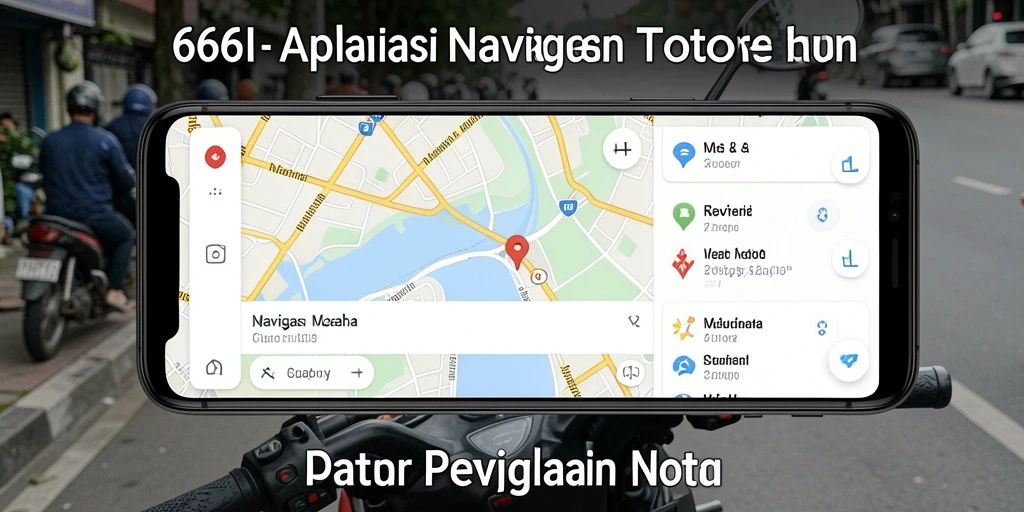 Antarmuka aplikasi 666I yang intuitif untuk navigasi motor.