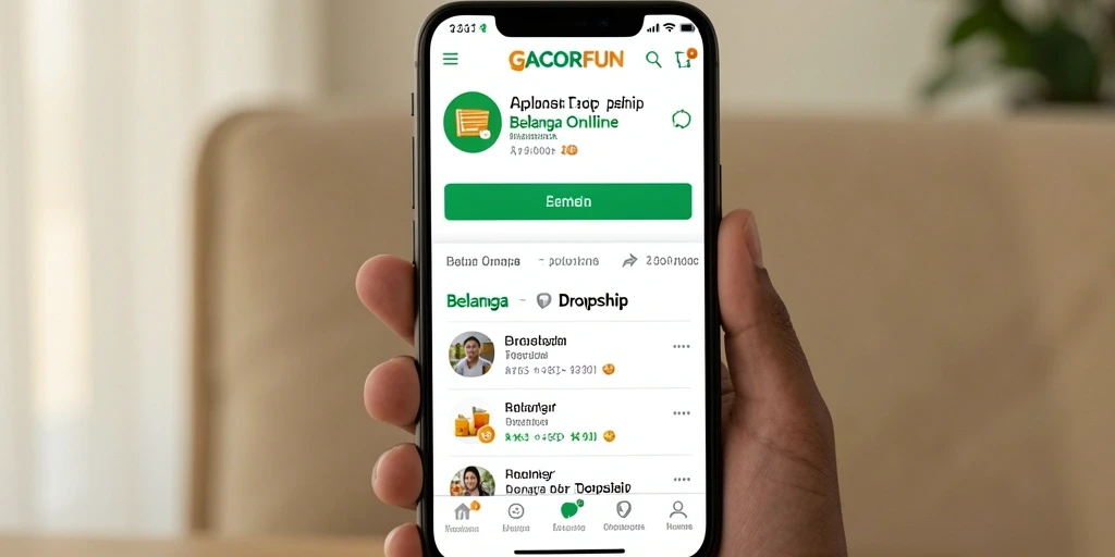Tampilan antarmuka GACORFUN dengan fungsi Dropship yang intuitif.