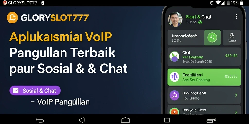 Tampilan antarmuka GLORYSLOT777 yang sederhana dan fungsional untuk VoIP Panggilan.
