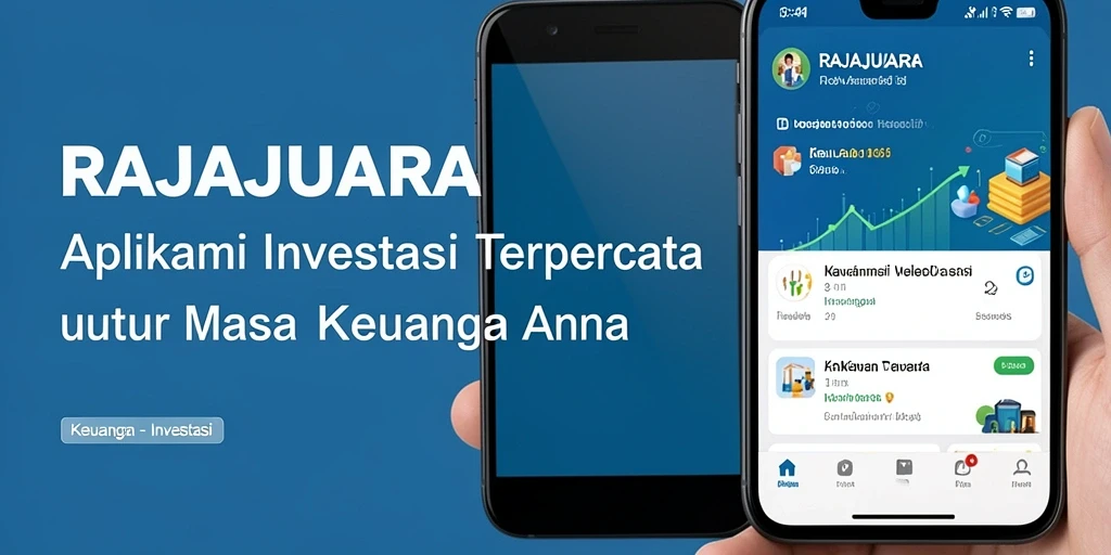 Screenshot utama RAJAJUARA menunjukkan antarmuka aplikasi investasi yang intuitif.