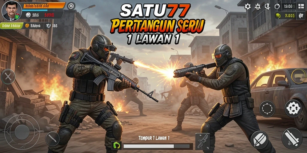 Antarmuka dinamis SATU77 dalam pertempuran 1 lawan 1 yang seru.